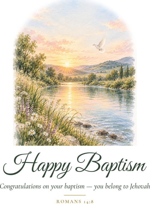 Happy Baptism Watercolor Tote Bag – full design