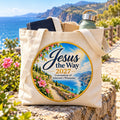 Jesus the Way 2027 Convention Tote Bag – Coastal Path shown in a lifestyle setting