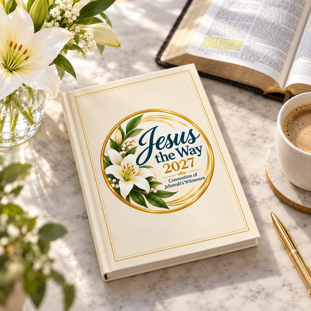 Jesus the Way 2027 Convention Journal – White Lily shown in a lifestyle setting