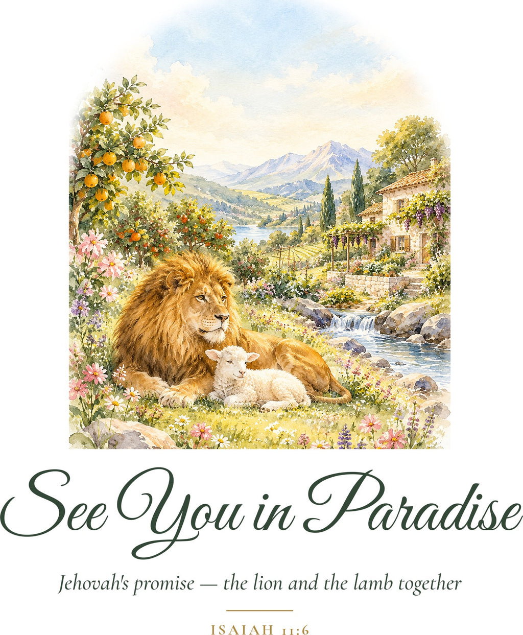 See You in Paradise Watercolor Tote Bag – full design